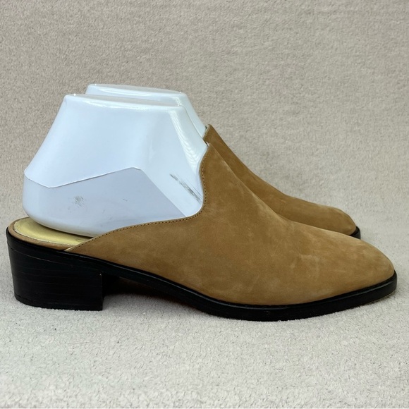 GAP Nubuck Suede Block Heel Mules-Tan/Brown-Womens 8-Classic-Preppy-Professional - Picture 2 of 8
